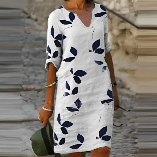 Zadie - Stunning Summer Dress With Leaf Printout